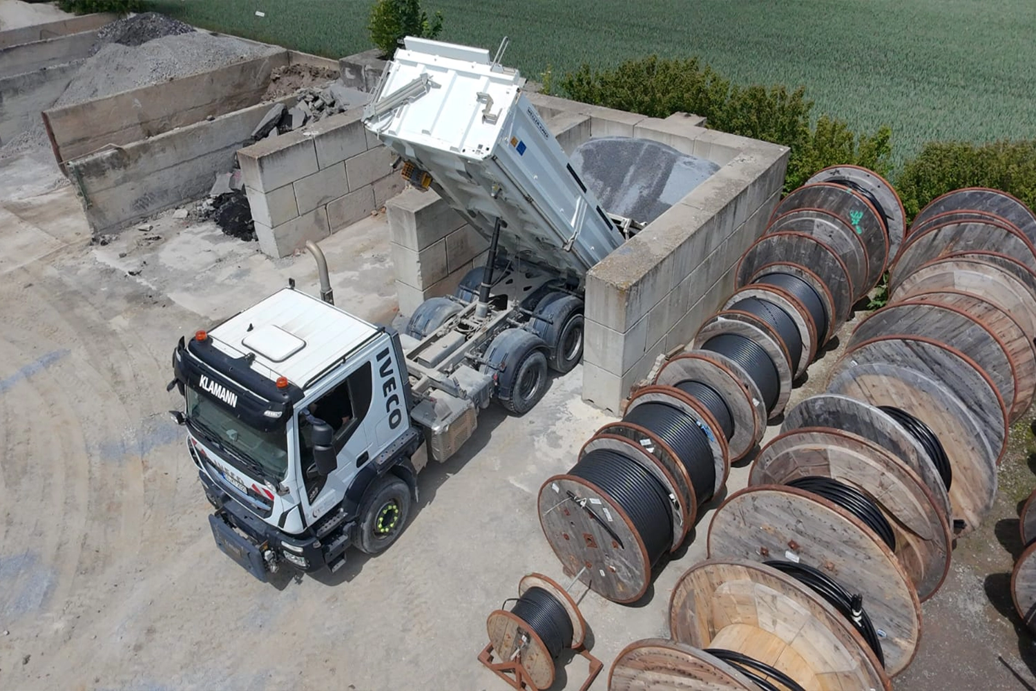Ladeplatz zur Abolung und Lagerung